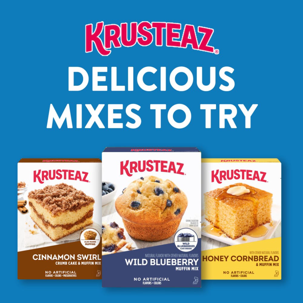slide 3 of 6, Krusteaz Sweet Corn Muffin & Cornbread Mix, 16 oz
