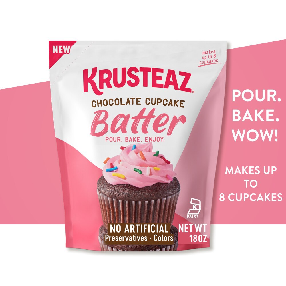 slide 5 of 5, Krusteaz Chocolate Cupcake Batter, 6 oz
