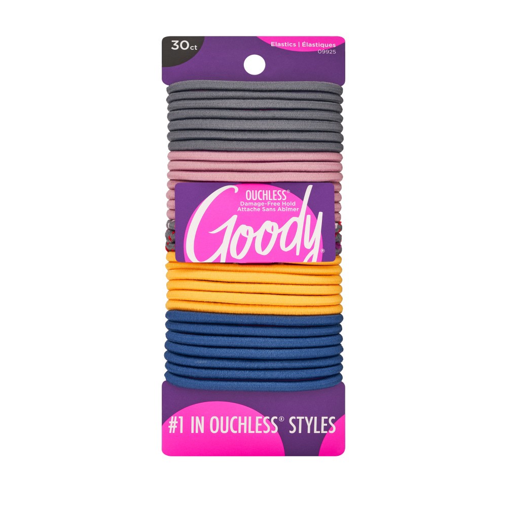 slide 2 of 2, Goody Ouchless Fringe Elastics, 30 ct