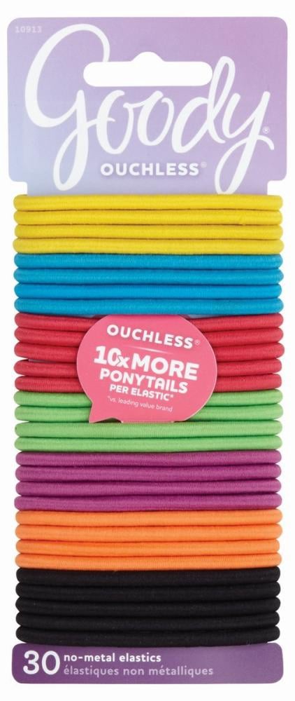 slide 2 of 3, Goody Ouchless Candy Coated No Metal Elastics, 30 ct