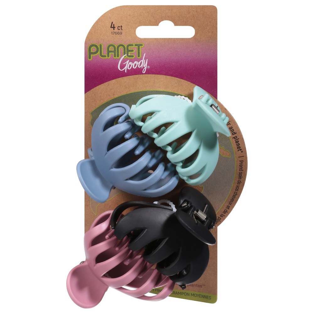 slide 3 of 4, Planet Goody Medium Claw Clip 4 ea, 4 ct
