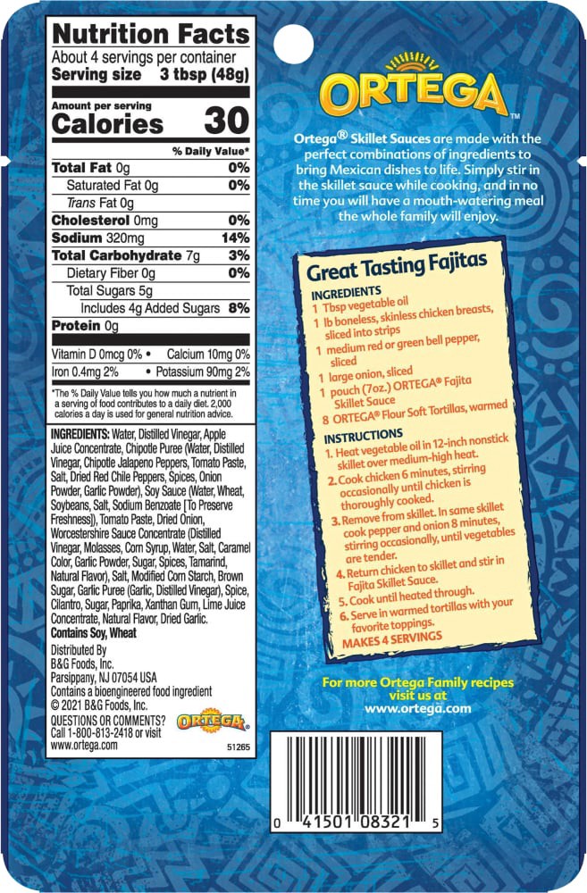 slide 2 of 5, Ortega Fajita Skillet Sauce 7 oz, 7 oz