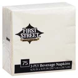 First Street/Artstyle Ivory Napkin 3 Ply 9.75X9.75