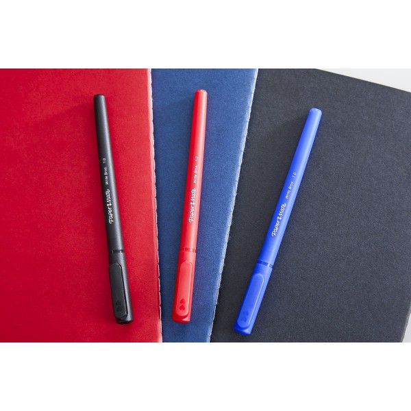 slide 2 of 6, Paper Mate Write Bros. Ballpoint Stick Pens, Medium Point, 1.0Mm, Black Barrel, Black Ink, Pack Of 60, 60 ct