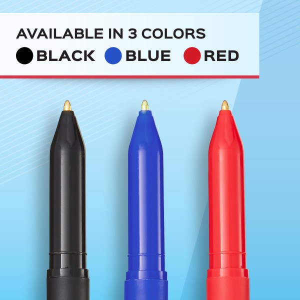 slide 5 of 6, Paper Mate Write Bros. Ballpoint Stick Pens, Medium Point, 1.0Mm, Black Barrel, Black Ink, Pack Of 60, 60 ct