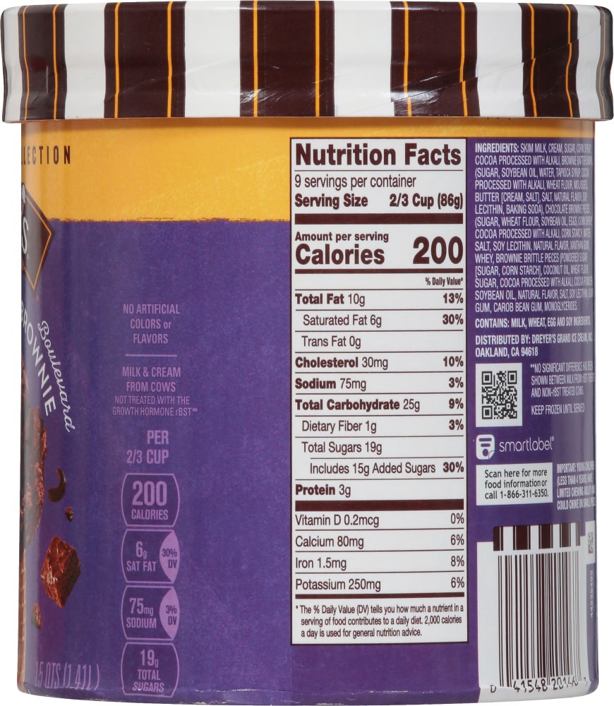 Edy's Rocky Road Collection Triple Fudge Brownie Boulevard Ice Cream 1.