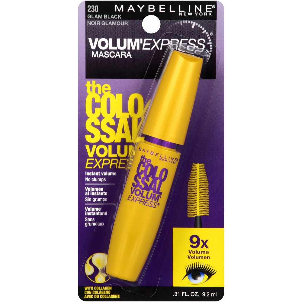 slide 6 of 6, Maybelline Volum' Express The Colossal Washable Mascara - 230 Glam Black - 0.31 fl oz, 0.31 fl oz