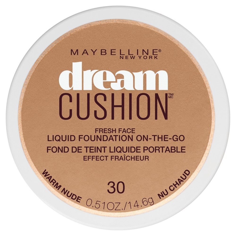 slide 2 of 4, Maybelline Dream Cushion Foundation 30 Warm Nude, 0.51 oz