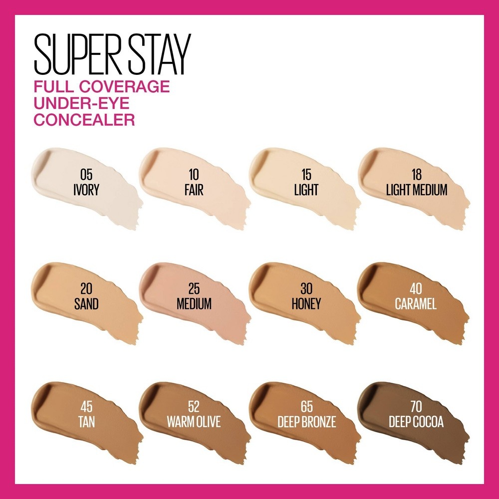 slide 6 of 9, Super Stay Full Coverage Under-Eye Concealer - 15 Light - 0.23 fl oz, 0.23 fl oz