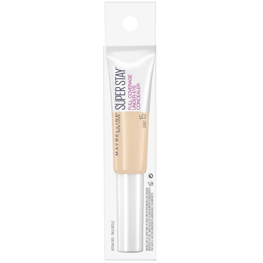 slide 7 of 9, Super Stay Full Coverage Under-Eye Concealer - 15 Light - 0.23 fl oz, 0.23 fl oz