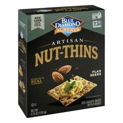 Blue Diamond Nut-Thins Artisan Flax Seeds Rice Cracker Snacks 4.25 oz