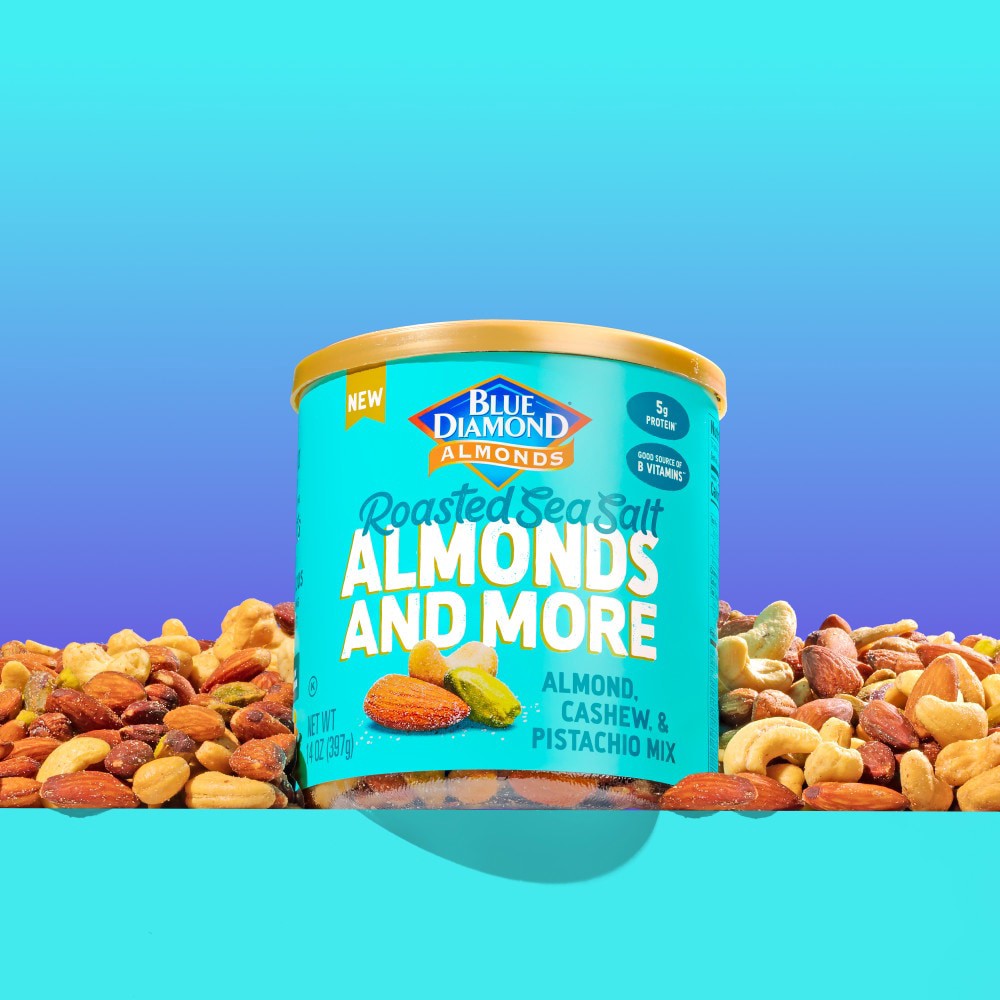 slide 4 of 6, Blue Diamond® Roasted Sea Salt Almonds And More Mixed Nuts, 14 oz