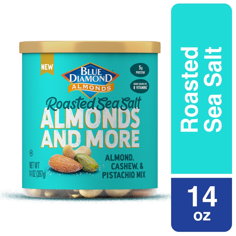 slide 6 of 6, Blue Diamond® Roasted Sea Salt Almonds And More Mixed Nuts, 14 oz