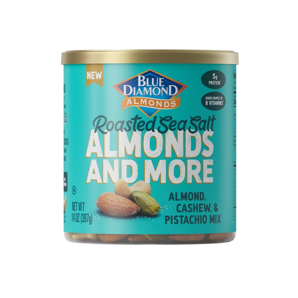 slide 5 of 6, Blue Diamond® Roasted Sea Salt Almonds And More Mixed Nuts, 14 oz