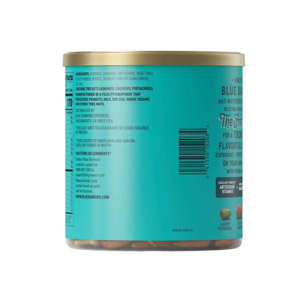 slide 6 of 6, Blue Diamond® Roasted Sea Salt Almonds And More Mixed Nuts, 14 oz