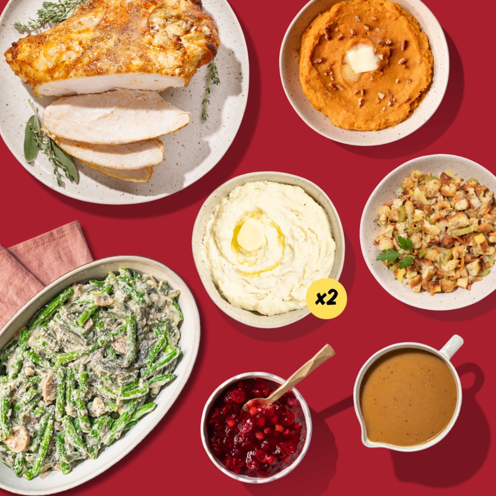 slide 1 of 1, Home Chef Bone In Turkey Homestyle Stuffing, 1 ct