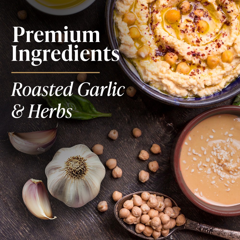slide 3 of 5, Private Selection Roasted Garlic Hummus, 10 oz