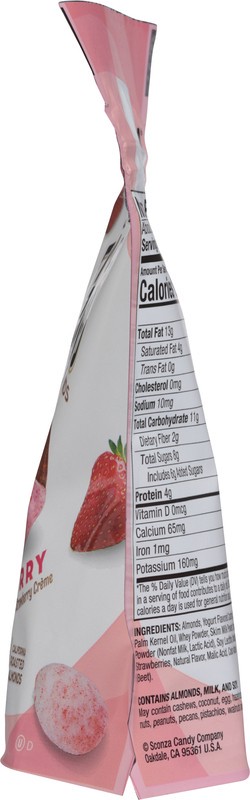 slide 3 of 5, Sconza Thins Strawberry Almonds 5 oz, 5 oz