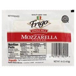 Frigo Whole Milk Low Moisture Mozzarella Cheese - 16 oz