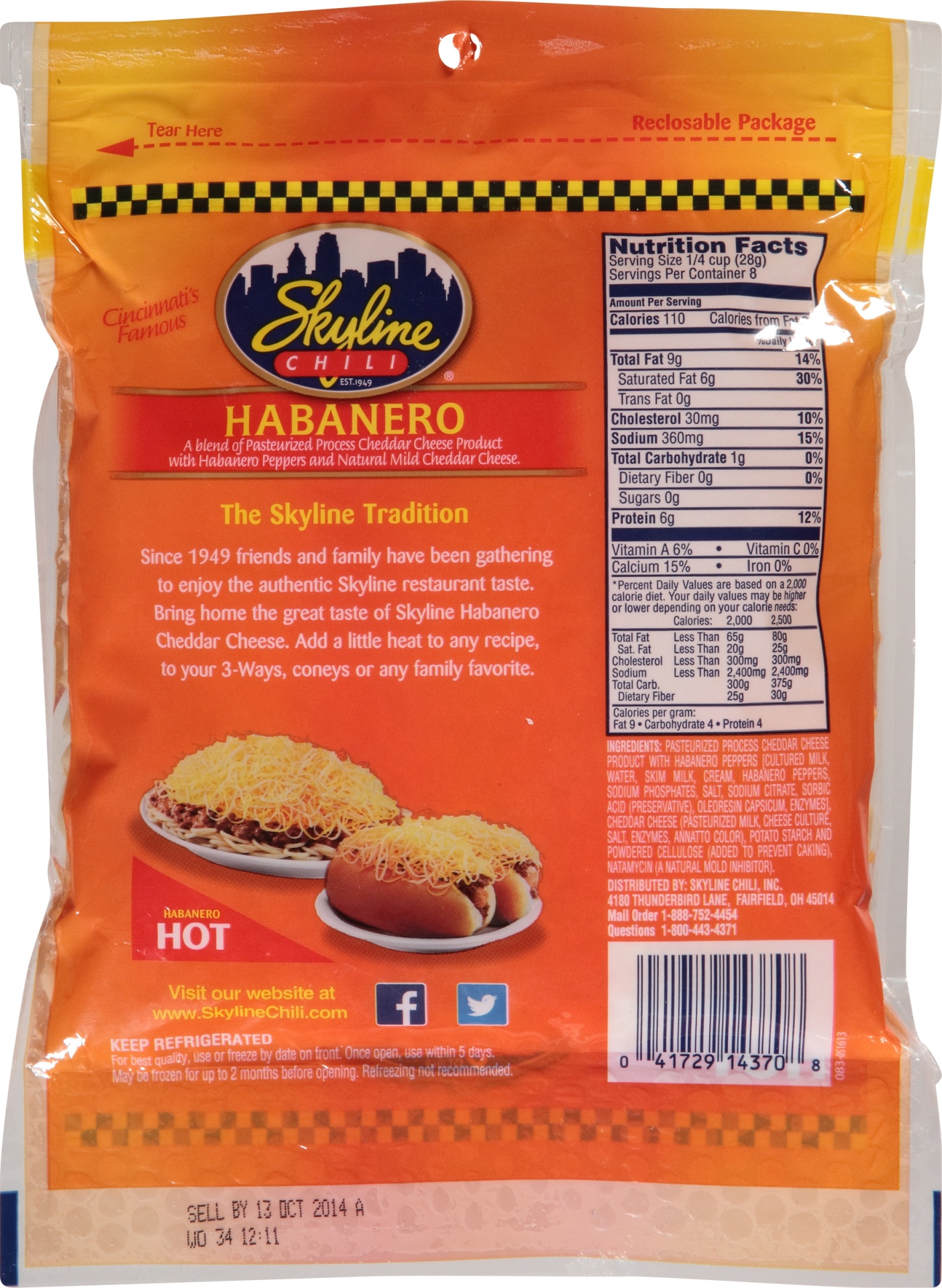 slide 4 of 6, Skyline Chili Hot Habanero Shredded Cheese, 8 oz