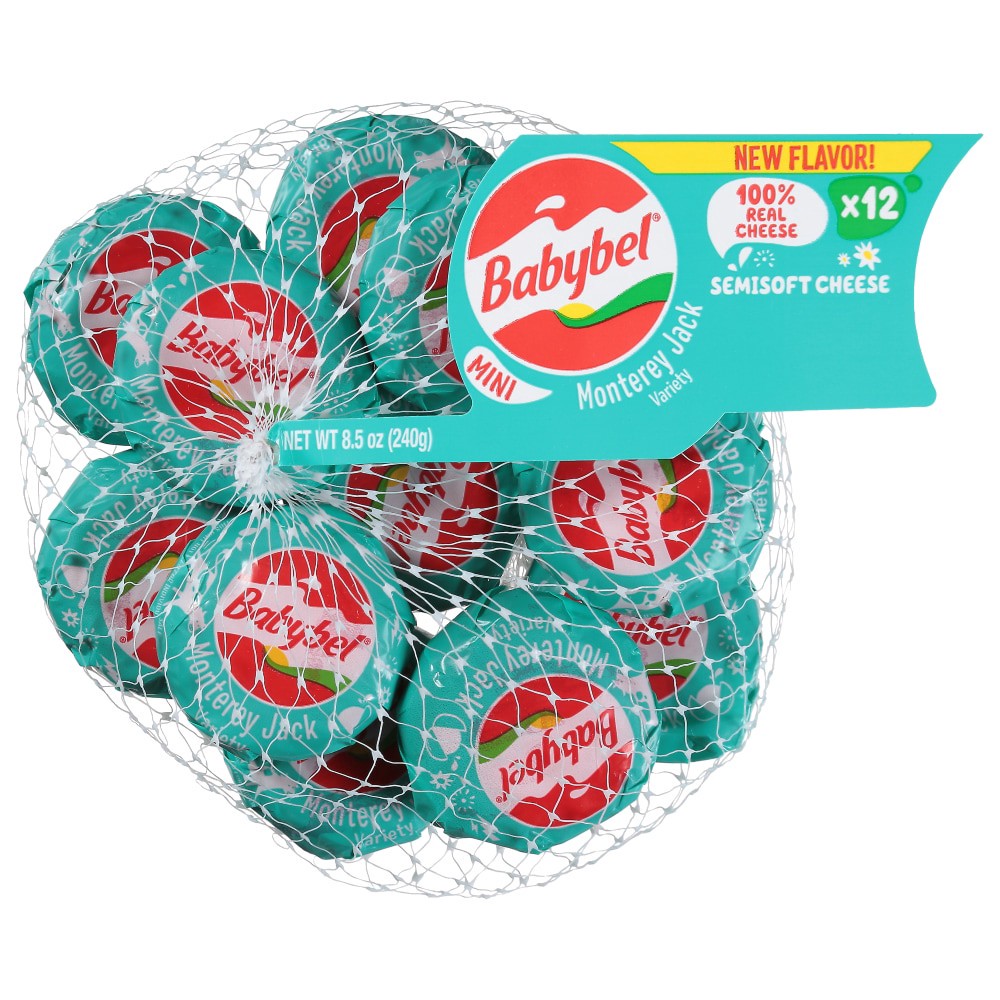 slide 3 of 5, Babybel Mini Babybel Monterey Jack Snack Cheese, 12 Pack (8.5 oz), 8.5 oz