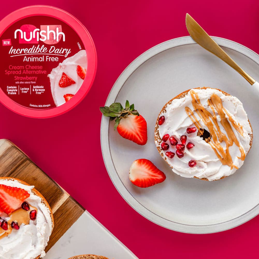 Nurishh Incredible Dairy Strawberry Animal Free Cream Cheese Spread 6.5