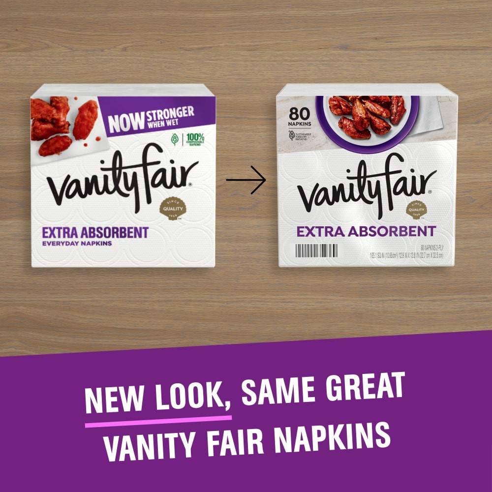 slide 4 of 6, Vanity Fair Extra Absorbent Paper Napkins, 160 Count, 160 ct