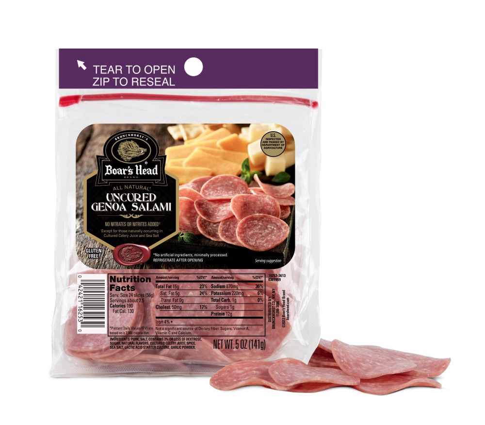 slide 3 of 6, Boar's Head Uncured Genoa Salami, 5 oz
