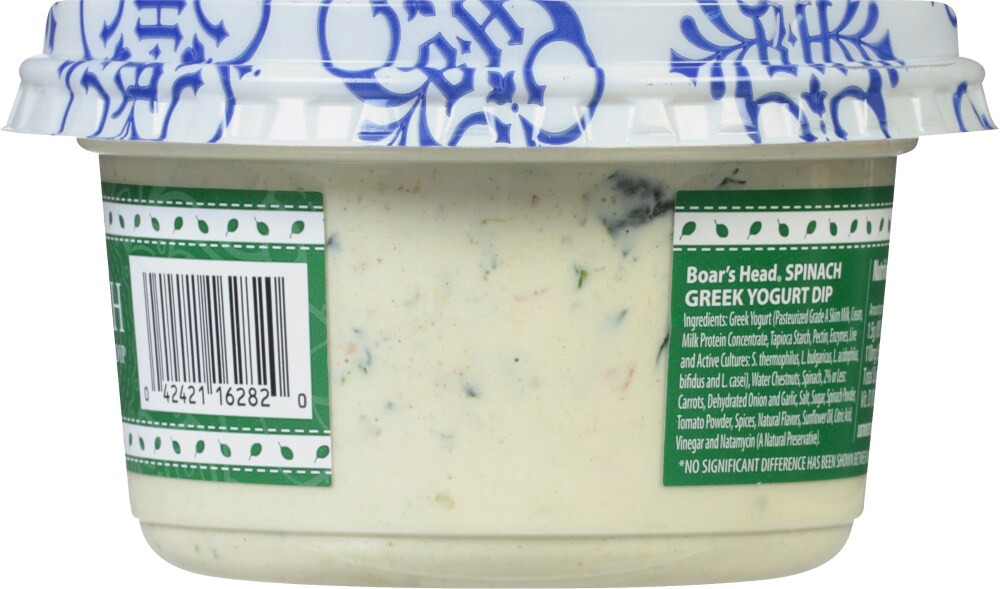 slide 2 of 6, Boar's Head Spinach Greek Yogurt Dip, 12 oz
