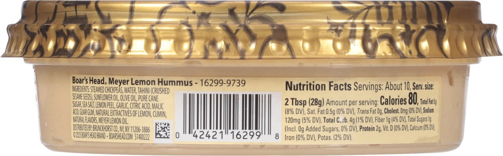 slide 2 of 6, Boar's Head Meyer Lemon Hummus, 10 oz