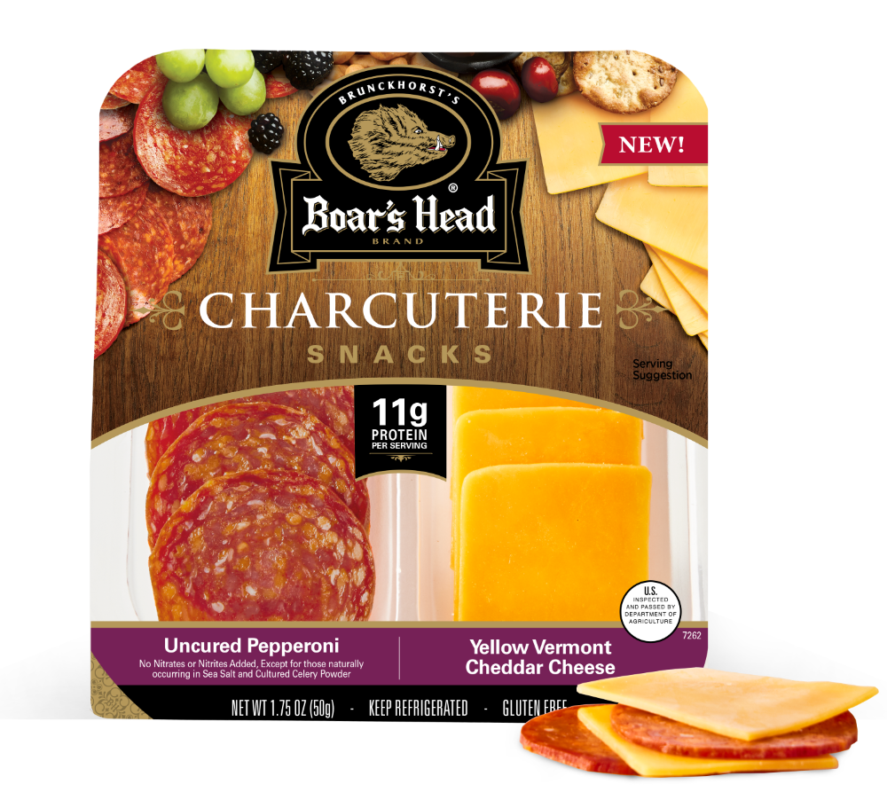 slide 2 of 2, Boar's Head Uncured Pepperoni & Vermont Cheddar Cheese Charcuterie, 1.75 oz