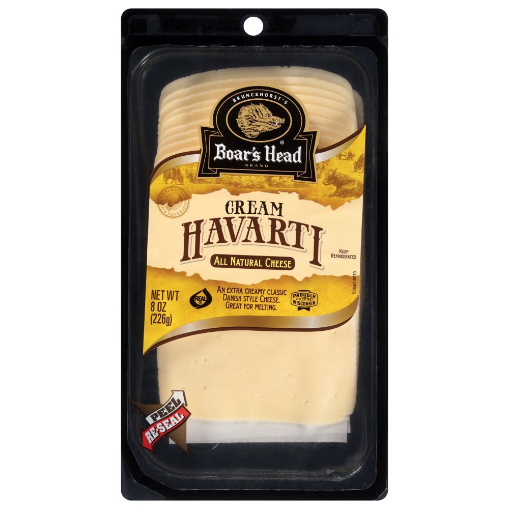 slide 5 of 6, Boar's Head Cream Havarti Cheese, 8 oz