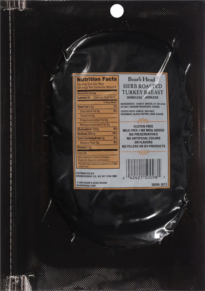 slide 6 of 6, Bh Herb Roast Turkey Brea, 7 oz