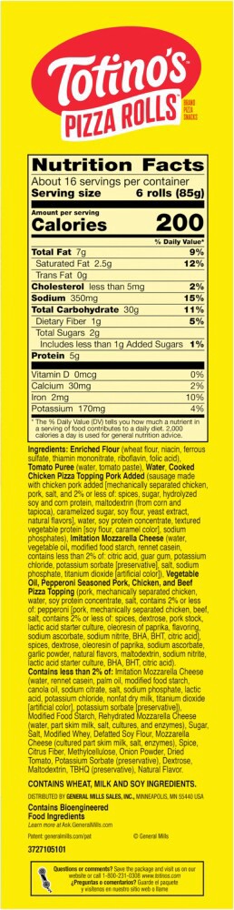 slide 2 of 3, Totino's™ Combination Pizza Rolls™, 48 oz