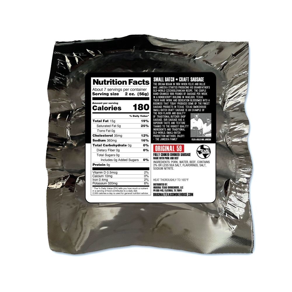 slide 2 of 2, Texas Smokehouse Beef & Pork Smoked Links Dinner Sausage, 23 oz