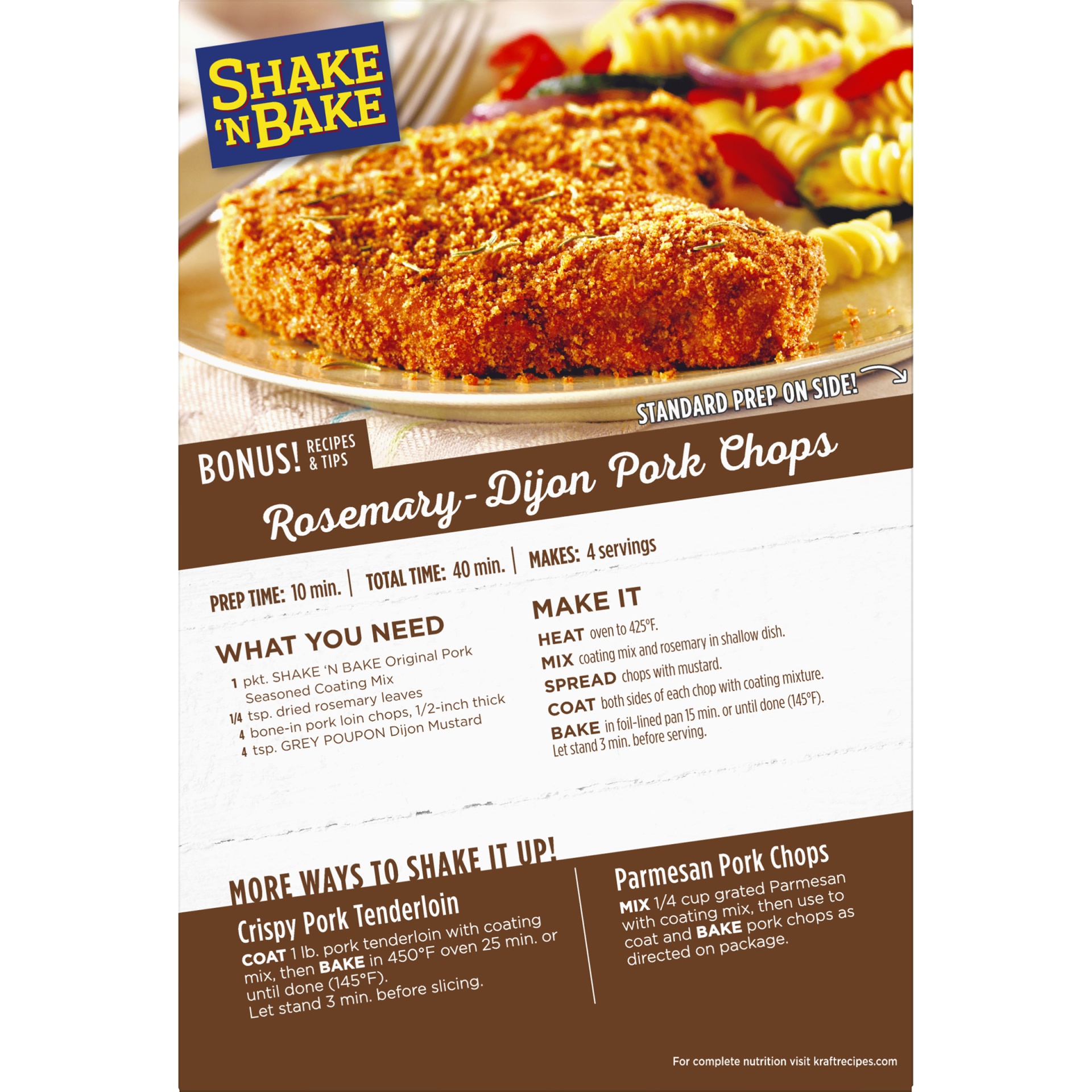 slide 5 of 7, Shake 'n Bake Coating Mix, Original Pork, 6 oz