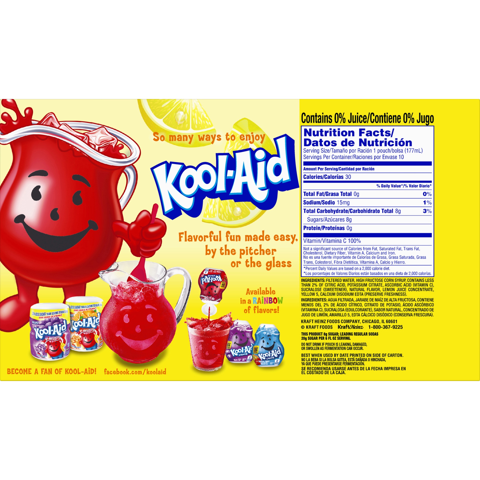 slide 4 of 6, Kool-Aid Jammers Lemonade Naturally Flavored Soft Drink Pouches, 10 ct; 6 oz