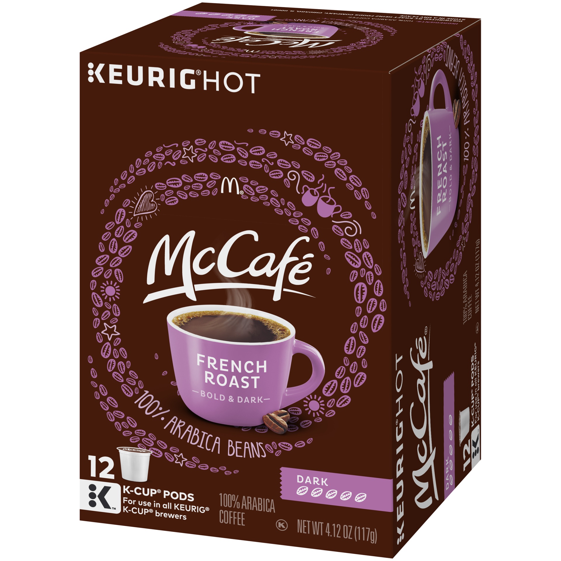 slide 6 of 8, McCafé French Roast, Single Serve Coffee Keurig K-Cup Pods, Dark Roast, 12 Count, 12 ct