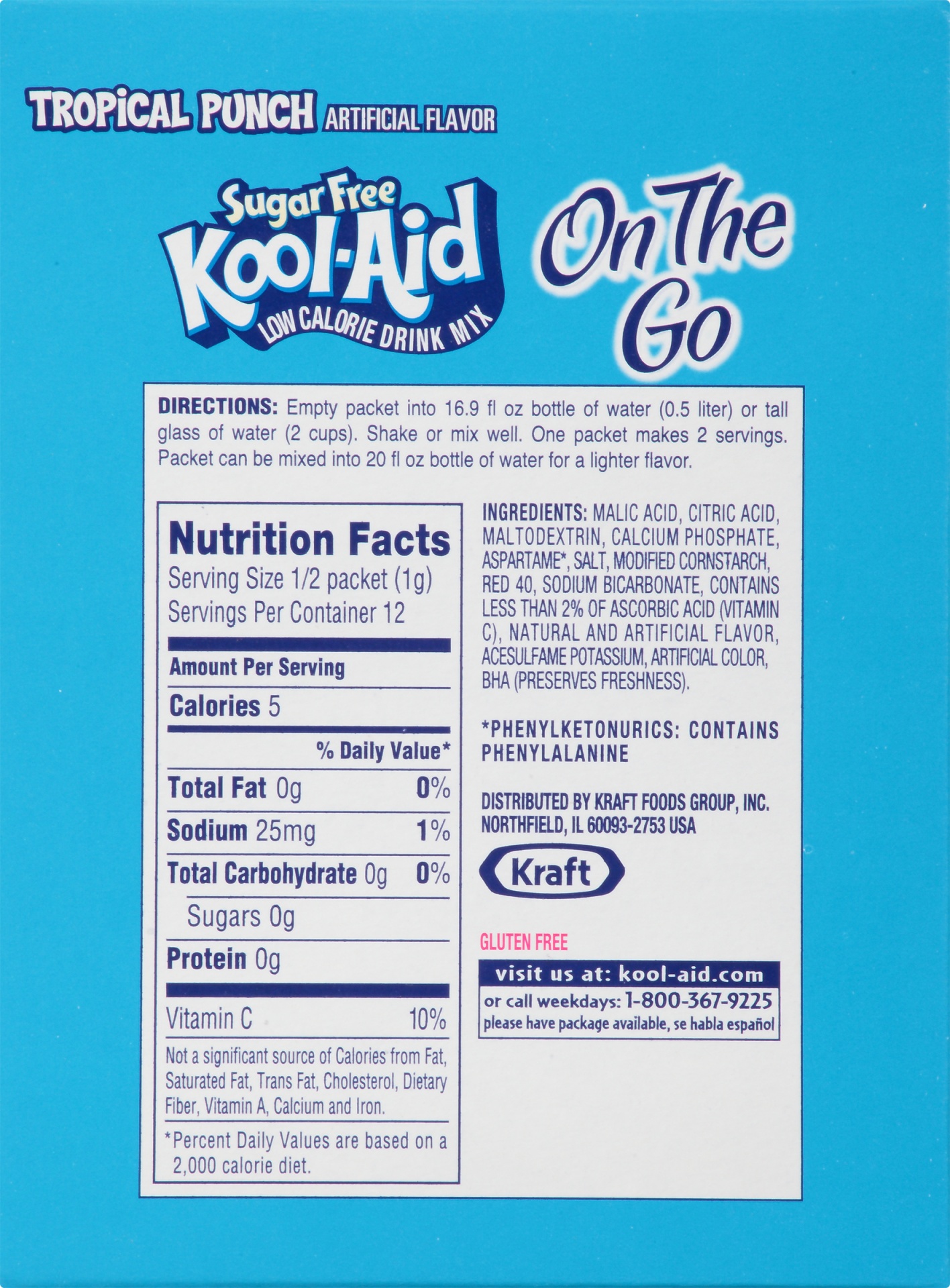 slide 2 of 6, Kool-Aid Sugar Free Tropical Punch Drink Mix - 0.37 oz, 0.37 oz