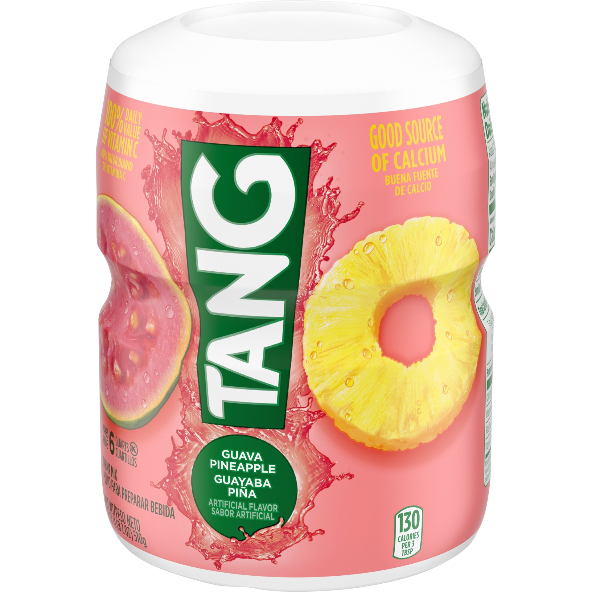 slide 3 of 6, Tang Guava Pineapple Artificially Flavored Powdered Soft Drink Mix, 18 oz Canister, 18 oz