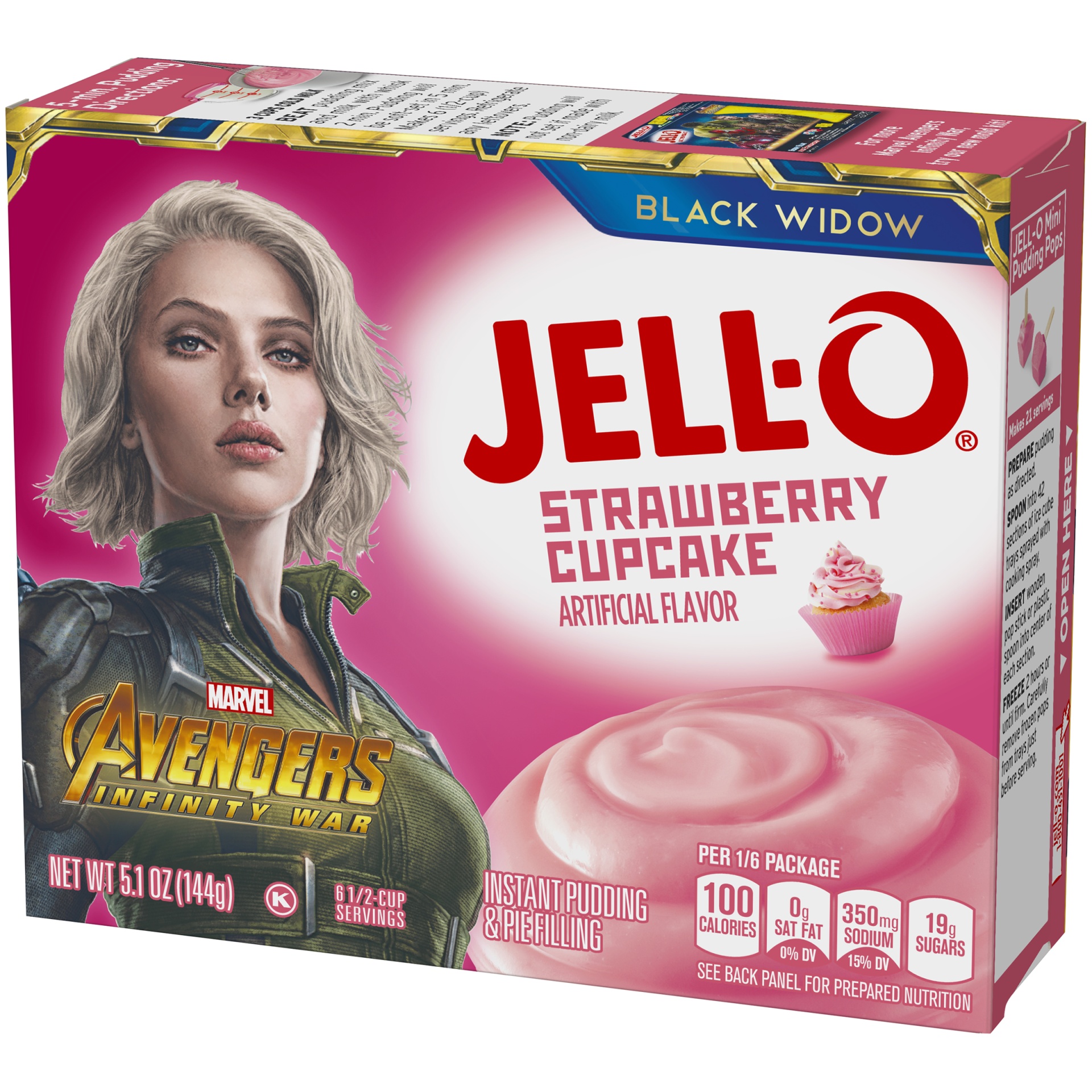 slide 3 of 6, Jell-O Strawberry Cupcake Instant Pudding Mix, 5.1 oz