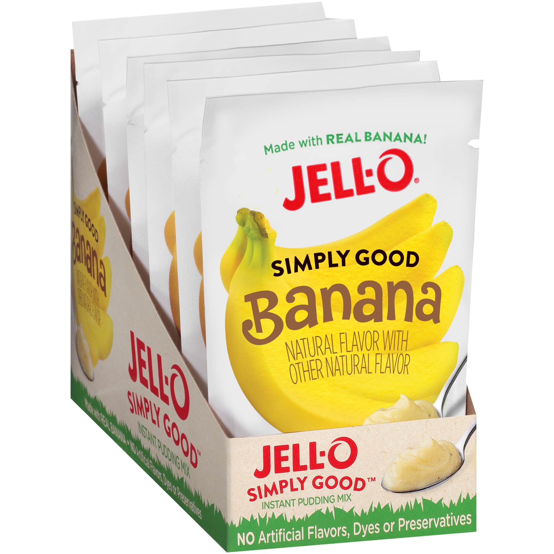 slide 2 of 6, Jell-O Simply Good Banana Pudding 3.4 oz Pouch, 3.4 oz