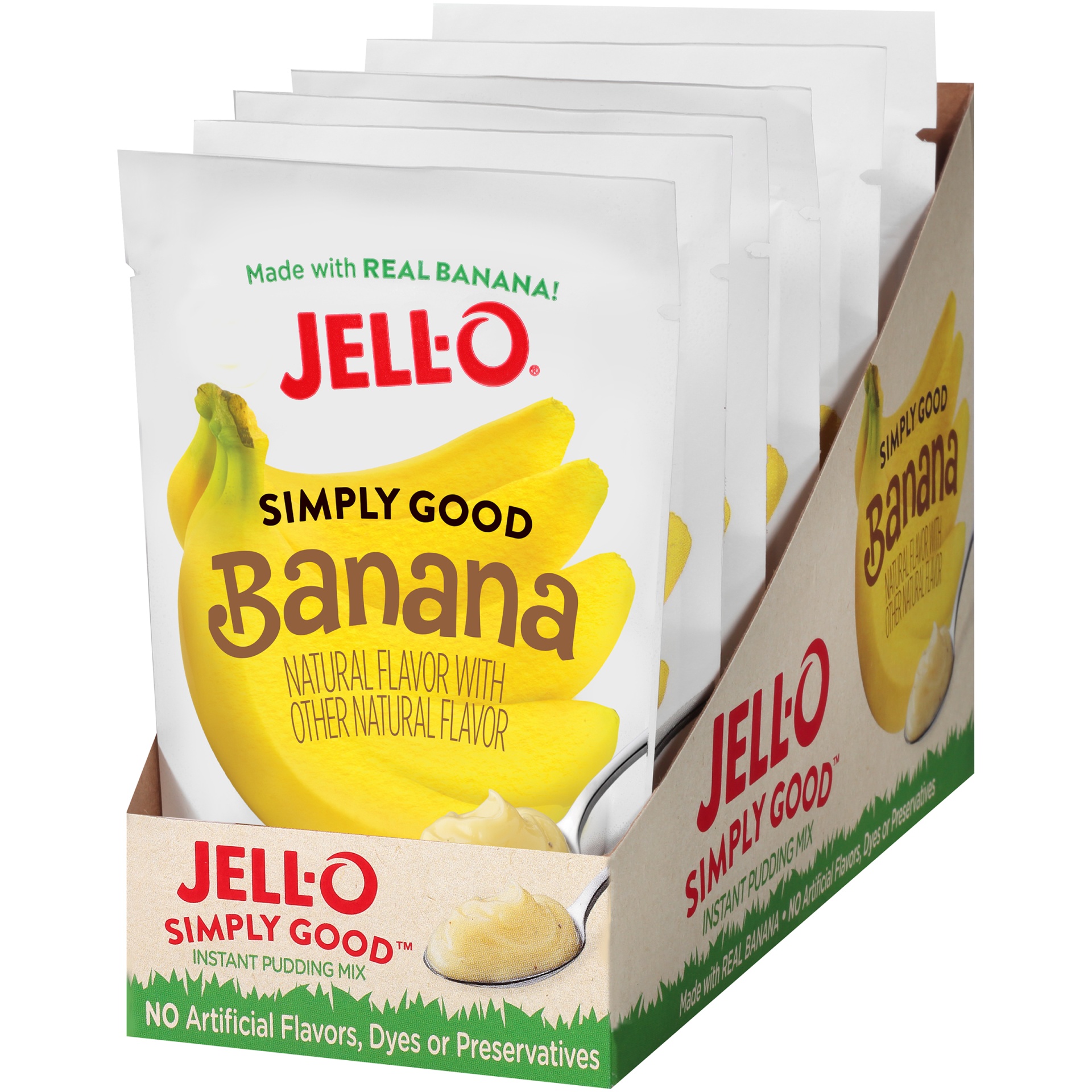 slide 3 of 6, Jell-O Simply Good Banana Pudding 3.4 oz Pouch, 3.4 oz