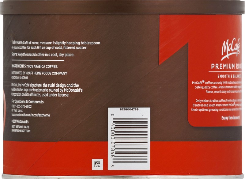 slide 4 of 4, McCafé Premium Roast, Ground Coffee, Medium Roast, Canned- 24 oz, 24 oz