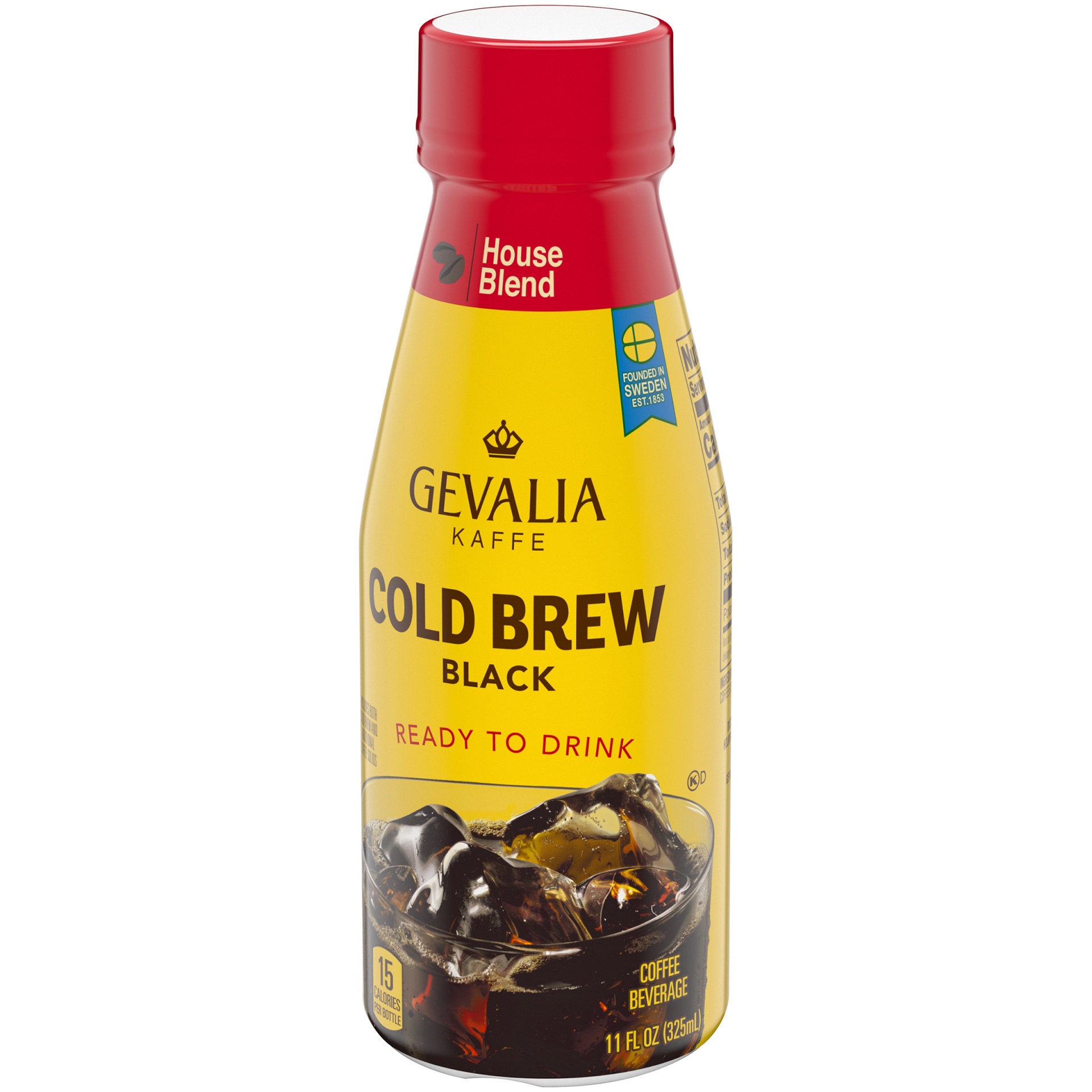 slide 3 of 6, Gevalia Cold Brew House Blend Black Ready To Drink Coffee Beverage Bottle, 11 fl oz