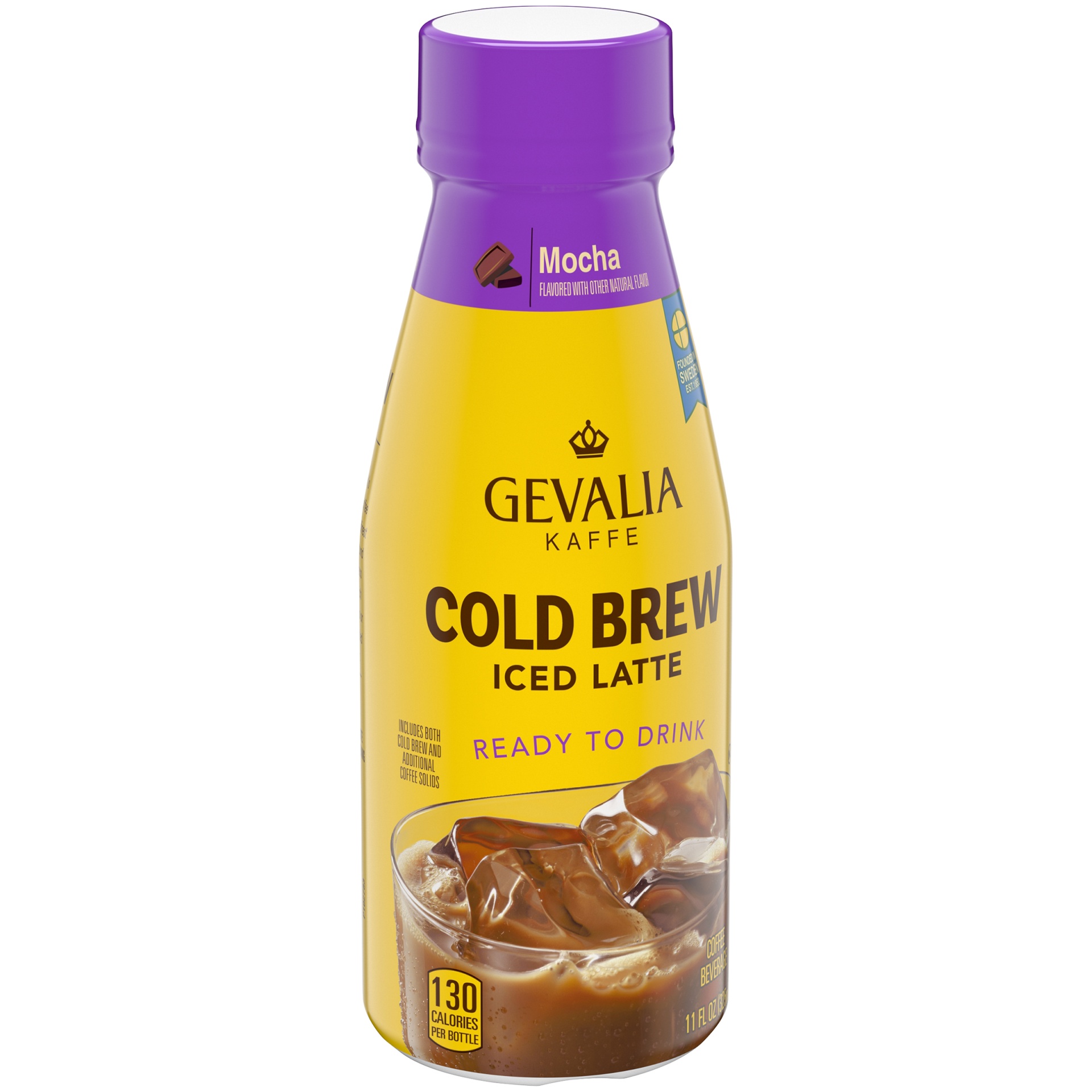 slide 2 of 6, Gevalia Cold Brew Mocha Iced Latte Ready To Drink Coffee Beverage Bottle, 11 fl oz