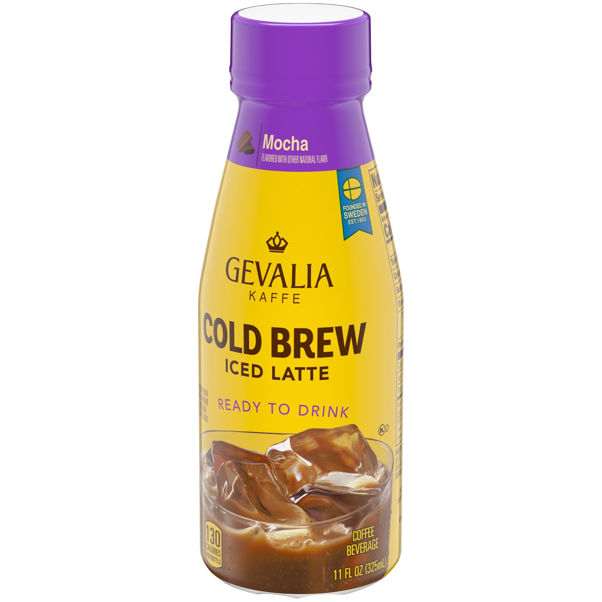 slide 3 of 6, Gevalia Cold Brew Mocha Iced Latte Ready To Drink Coffee Beverage Bottle, 11 fl oz