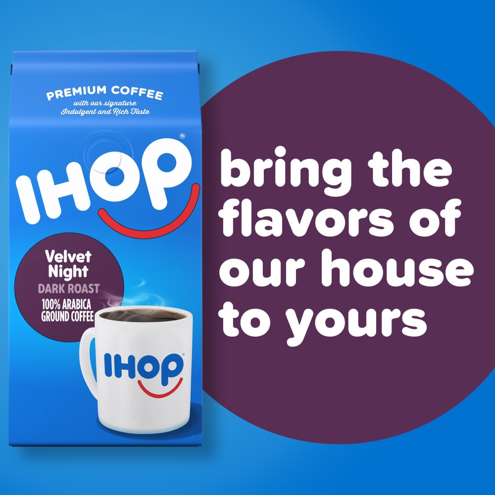 slide 5 of 6, IHOP Velvet Night Dark Roast Ground Coffee, 12 oz Bag, 12 oz