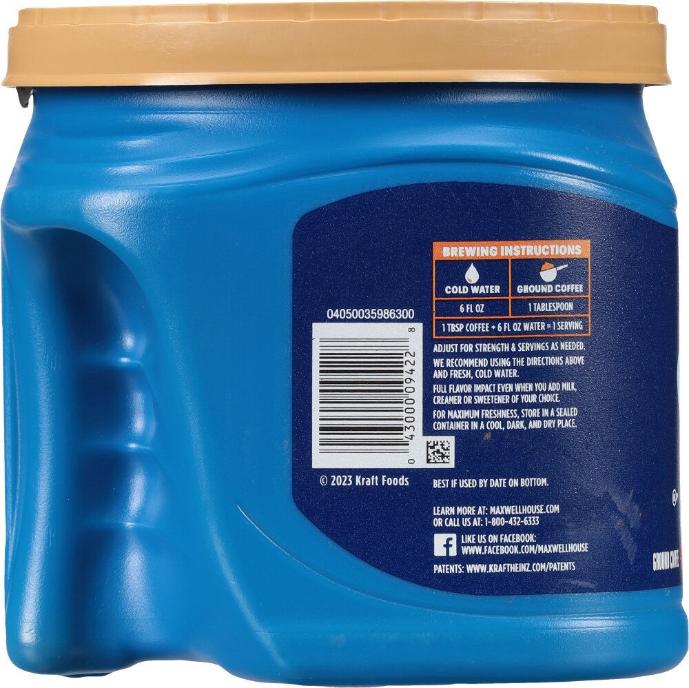 slide 4 of 4, Maxwell House Original Roast Ground Coffee, 27.5 oz Canister, 27.5 oz