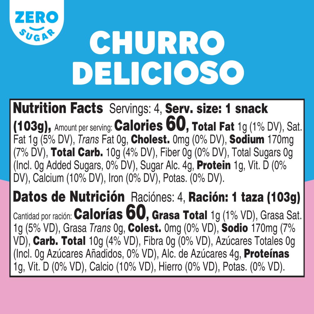 slide 2 of 6, Jell-O Zero Sugar Churro Delicioso Ready-to-Eat Pudding Snack Cups, 4 ct Cups, 14.5 oz